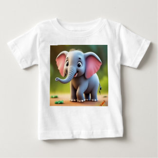 The Mischievous Elephant’s Antics" Baby T-Shirt