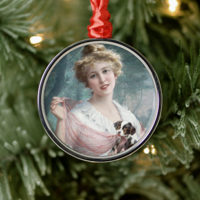 The Mischievous Puppy  Metal Tree Decoration (Tree)