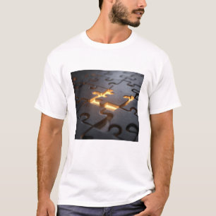 The Missing Piece - Glowing Conceptual Puzzle Art T-Shirt