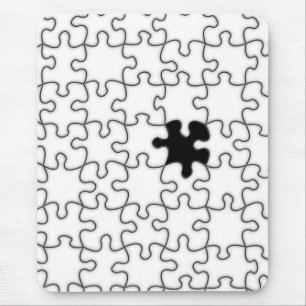 The Missing Puzzle Piece Background Template Mouse Pad