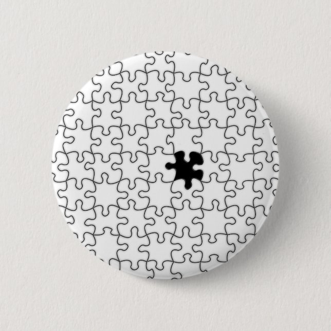 The Missing Puzzle Piece Pattern 6 Cm Round Badge (Front)