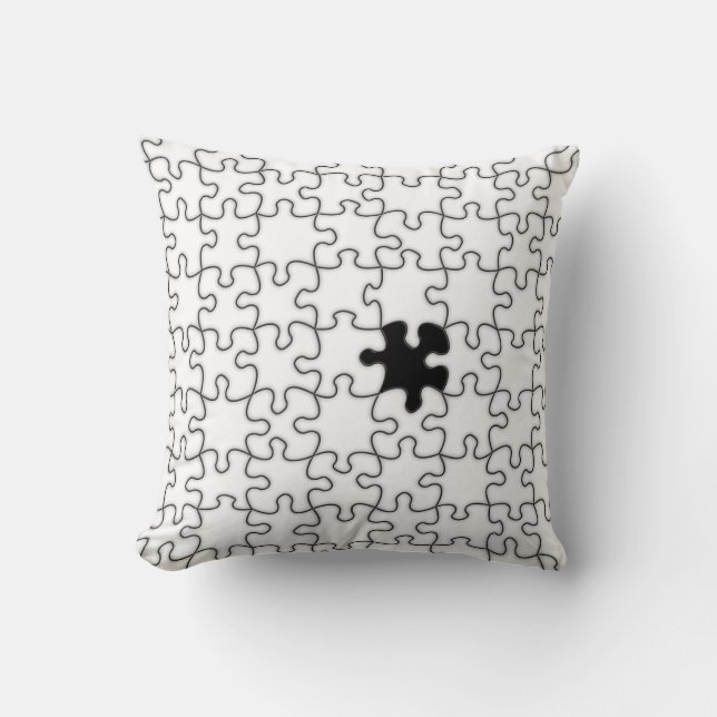 The Missing Puzzle Piece Pattern Cushion (Front)