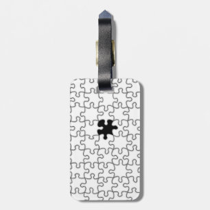 The Missing Puzzle Piece Pattern Luggage Tag
