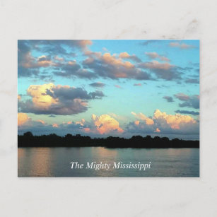 The Mississippi River with the Sun Rising Postcard