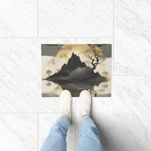 The Misty Mountain Black & Gold Doormat