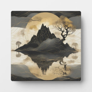 The Misty Mountain Black & Gold Plaque