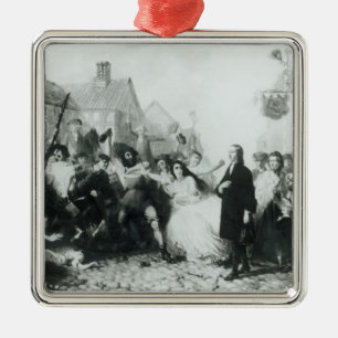 The Mobbing of John Wesley at Wednesbury Metal Tree Decoration