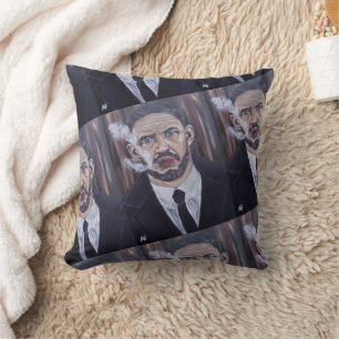 The Mobster Painting by Alfred Fox Cushion