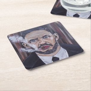 The Mobster Painting by Alfred Fox Square Paper Coaster