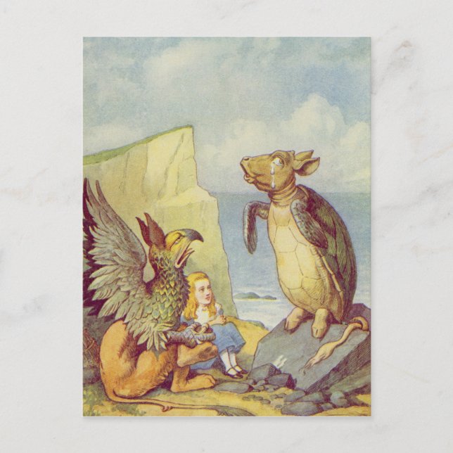 The Mock Turtle and the Gryphon Postcard (Front)
