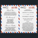 The Modern Airmail Wedding Collection<br><div class="desc">The Modern Airmail Wedding Collection - Bi-fold Program Template.</div>