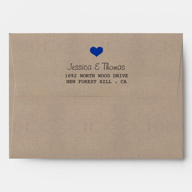 The Modern Blue Bunting Wedding Collection Envelopes (Back (Top Flap))