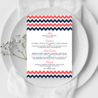 The Modern Chevron Wedding Collection Navy & Coral