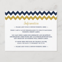 The Modern Chevron Wedding Collection- Navy & Gold