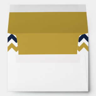 The Modern Chevron Wedding Collection- Navy & Gold Envelope