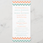 The Modern Chevron Wedding Collection Peach & Mint Programme<br><div class="desc">Simple yet elegant, the modern chevron wedding collection is a stunning design featuring a lovely zig-zag print in a peach, mint and white colour, which is perfect for any modern wedding celebration. These programs can be personalised for your special occasion and would make the perfect order of service for your...</div>