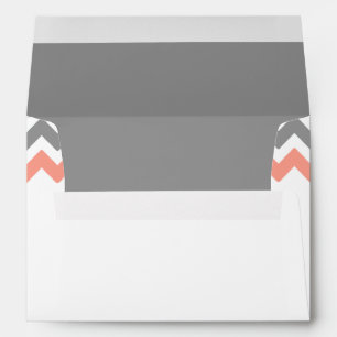 The Modern Chevron Wedding Collection- Pink & Grey Envelope