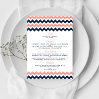 The Modern Chevron Wedding Collection- Pink & Navy