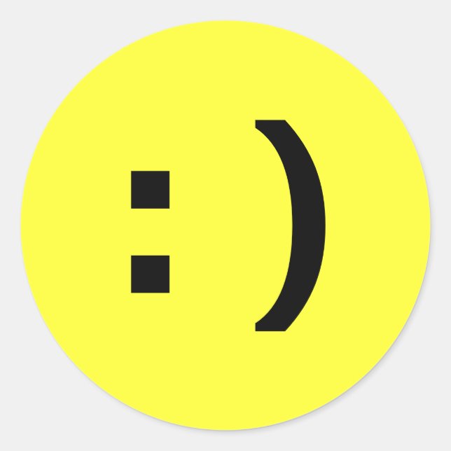 The Modern Day Happy Face Classic Round Sticker (Front)