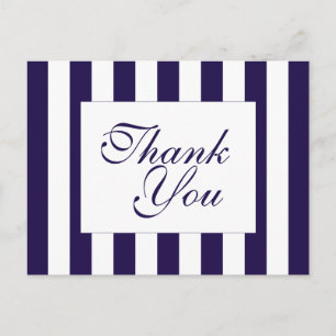 The Modern Navy Stripe Wedding Collection Postcard