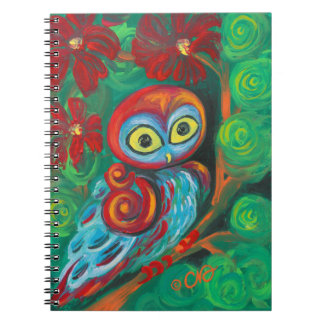 The Modern Painting Owl Spiral Notebook