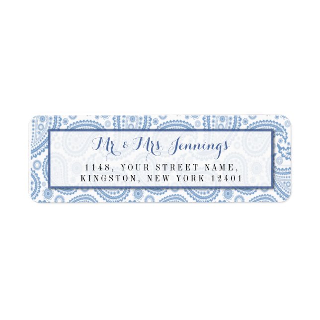 The Modern Paisley Wedding Collection - Blue (Front)