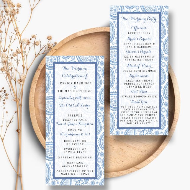 The Modern Paisley Wedding Collection - Blue Programme (Creator Uploaded)