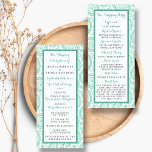 The Modern Paisley Wedding Collection - Green Programme<br><div class="desc">Simple yet elegant, the modern paisley wedding collection is a stunning design featuring a lovely paisley print in a soft green and white colour, which is perfect for any modern wedding celebration. These programs can be personalised for your special occasion and would make the perfect order of service for your...</div>
