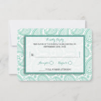 The Modern Paisley Wedding Collection - Green