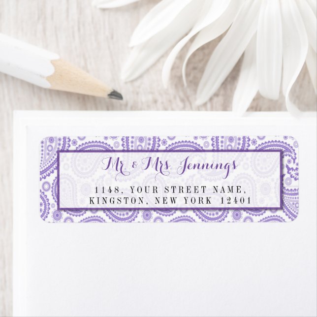 The Modern Paisley Wedding Collection - Purple (Insitu)