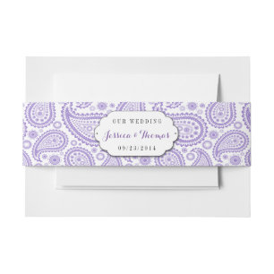 The Modern Paisley Wedding Collection - Purple Invitation Belly Band