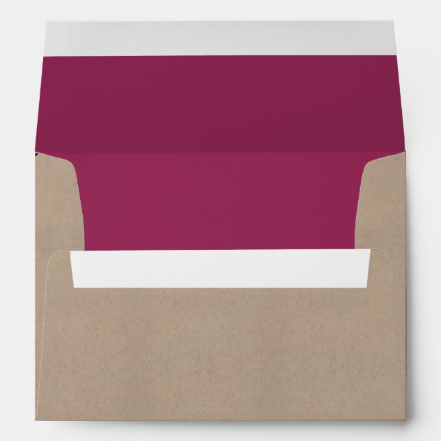 The Modern Pink Bunting Wedding Collection Envelopes (Back (Bottom))