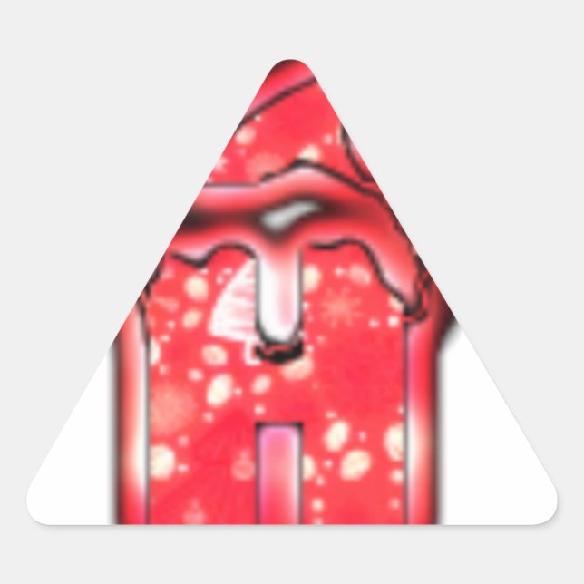 The Modern Santa Hat Collection. Triangle Sticker (Front)