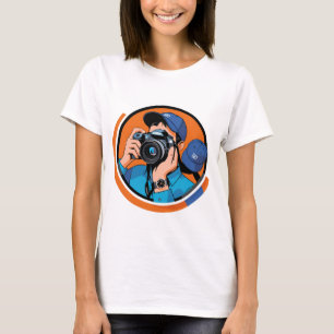 The Modern Shooter – Stylised Photographer Icon T-Shirt