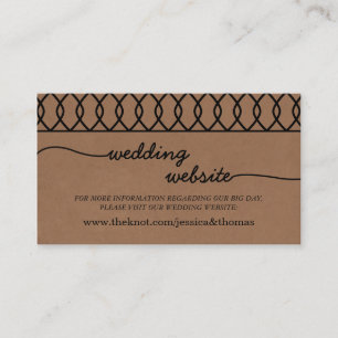 The Modern Whimsical Kraft Wedding Collection Enclosure Card