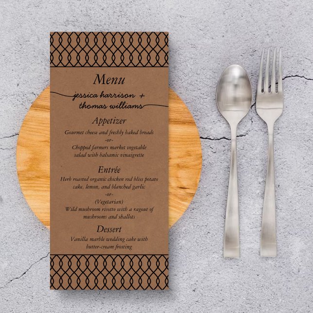 The Modern Whimsical Kraft Wedding Collection Menu (Creator Uploaded)