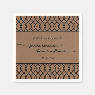 The Modern Whimsical Kraft Wedding Collection Napkin