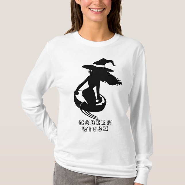 The Modern Witch Vibes Halloween T-Shirt (Front)