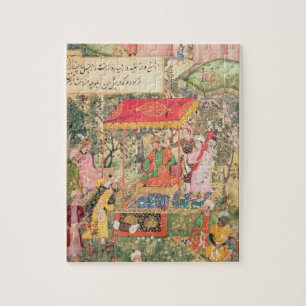 The Mogul Emperor Babur receives the envoys Uzbeg Jigsaw Puzzle