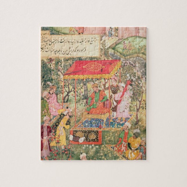 The Mogul Emperor Babur receives the envoys Uzbeg Jigsaw Puzzle (Vertical)