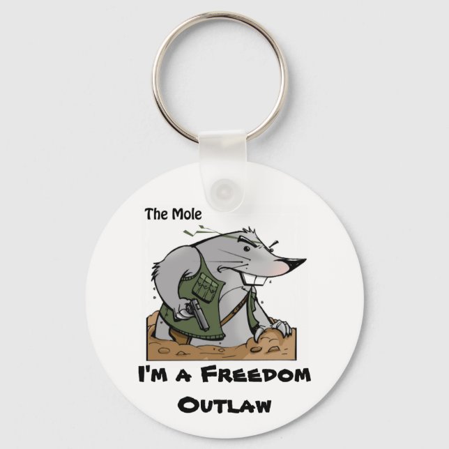 The Mole Outlaw Keychain (Front)