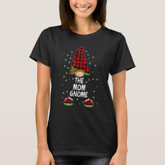 The Mom Gnome Red Plaid Matching Family Merry Chri T-Shirt