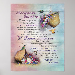 The Moment That You Left Me Hummingbird Poster
