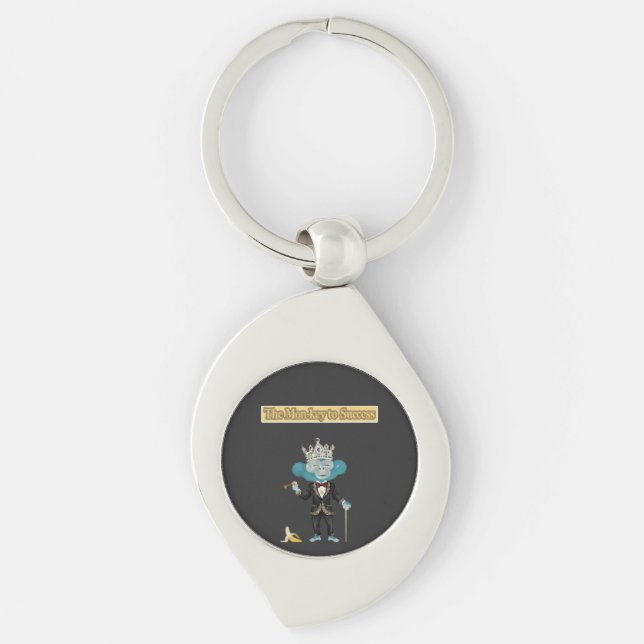 The Mon-key To success gift  Key Ring (Front)