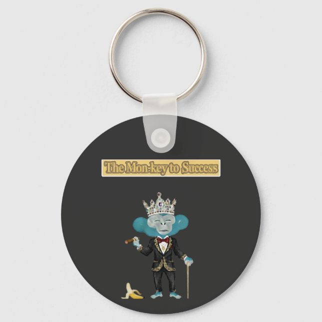 The Mon-key To success gift  Key Ring (Front)