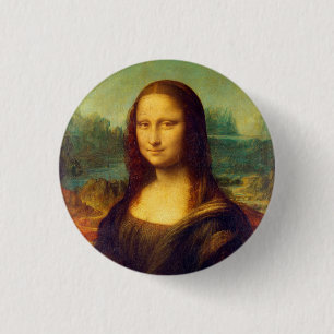 The Mona Lisa by Leonardo Da Vinci 3 Cm Round Badge
