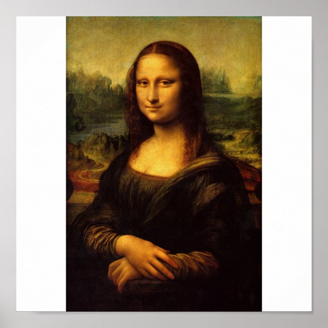 The Mona Lisa by Leonardo Da Vinci c. 1503-1505 Poster (Front)