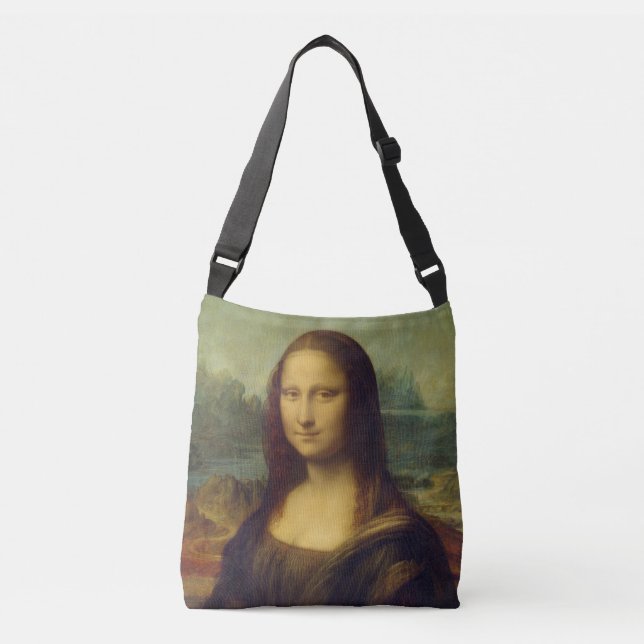 The Mona Lisa By Leonardo Da Vinci Crossbody Bag (Front)