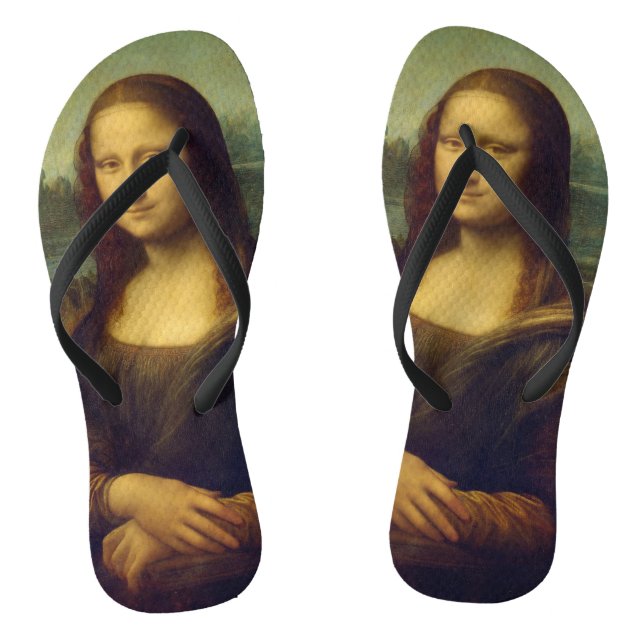 The Mona Lisa By Leonardo Da Vinci Jandals (Footbed)