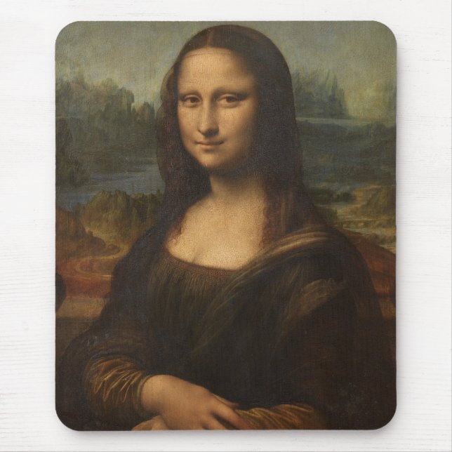 The Mona Lisa by Leonardo da Vinci Mouse Pad (Front)